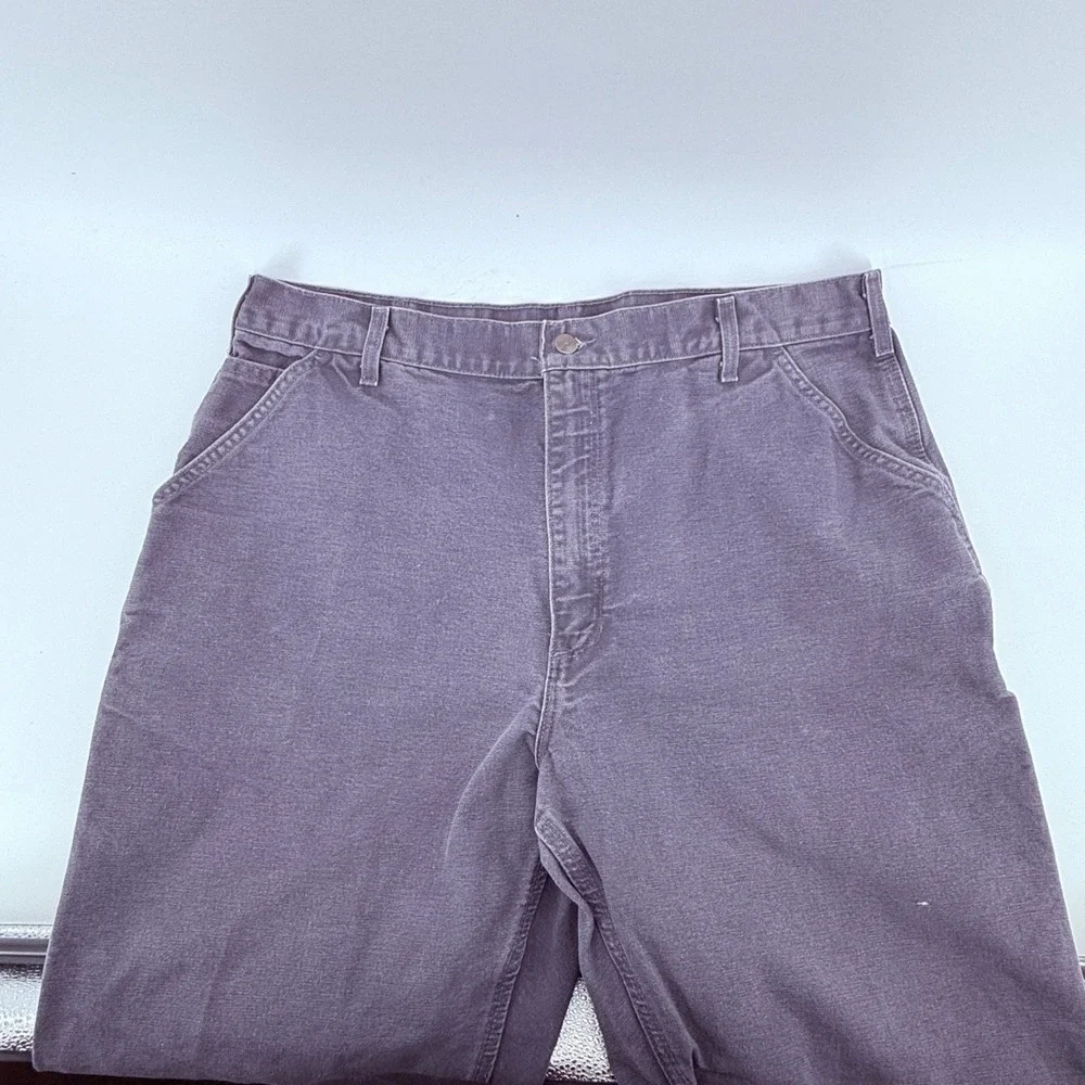 Carhartt R01 Duck Dungaree Fit Work Pants‎ Mens 40x32 Gray Cotton Carpenter
